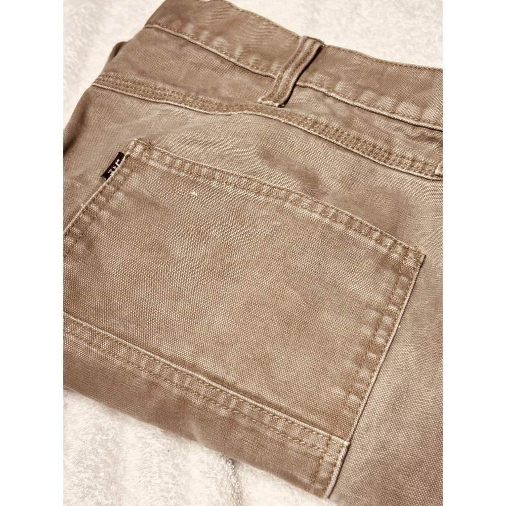 Key Apparel Mens Double Knee Carpenter Pants Beige Workwear 40x30 Utility FLAWS